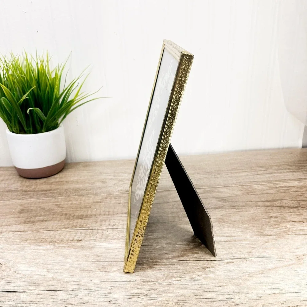 Vintage Brass Picture Frame 8x10: Gold Plated Table Display